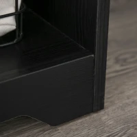 HOMCOM L-Shaped Corner Computer Desk PC Workstation Student Writing Table with Storage Shelf & Drawers, Black(m-18)