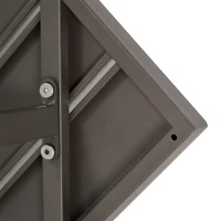 Outsunny 3-Piece Patio Bistro Set Outdoor Rocking Coffee Table Chair Set with Curved Base, Soft Cushions, Steel Frame, Beige(m-14)