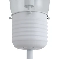 HOMCOM Industrial Tall Pole Floor Lamp with Metal Base, Modern Standing Lamp, Bulb-Shaped Glass Shade, On/Off Foot Switch, E26 Bulb Base for Bedroom, Living Room, White(m-12)