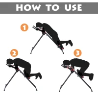 Soozier Ab Crunch Trainer Core Workout Exercise Adjustable Foldable Black(m-5)