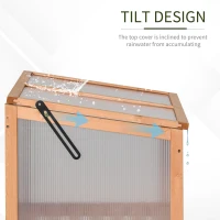 Outsunny Wooden Cold Frame Greenhouse Flower Planter Raised Potted Plant Protection Box with Openable Top & Detachable Shelf, 36" x 20" x 41"(m-7)