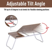 Vinsetto Portable Folding Laptop Bed Table Adjustable Angle Desk Stand Reading Holder(m-4)