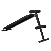 Soozier Folding Portable PRO Decline Sit Up Bench Fitness Ab Adjustable Height Black(m-4)