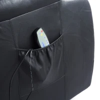 Open Box HOMCOM Luxury Faux Leather Heated Vibrating Massage Recliner Chair with Remote - Black(m-4)