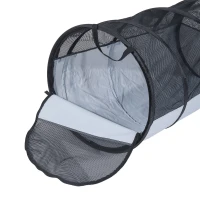 PawHut 24" x 47" Portable Pet Tube Car Travel Kennel Folding Cat Dog Safety Carrier(m-1)