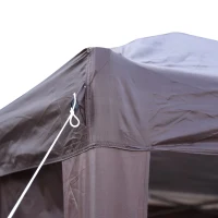 Outsunny 10' x 20' Pop Up Canopy Tent with 4 Sidewalls, Heavy Duty Tents for Parties, Outdoor Instant Gazebo with Carry Bag, for Outdoor, Garden, Patio, Coffee(m-15)