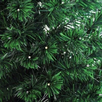 HOMCOM 7 ft Tall Artificial Fiber Optic Pre-Lit Holiday Christmas Tree(m-5)