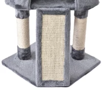 PawHut Sisal Scratching Posts Condo Cat Tree 3-Level Cat Tower W/ Ladder(m-10)