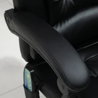Vinsetto 7-Point Vibrating Massage Office Chair High Back Executive Recliner with Lumbar Support, Footrest, Reclining Back, Adjustable Height, Black(m-11)