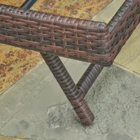 Outsunny Patio Chaise Lounge, Pool Chair with 5 Position Adjustable Backrest & Cushion, Outdoor PE Rattan Wicker Sun Tanning Seat, 28", Brown(m-15)