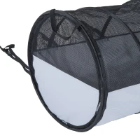 PawHut 24" x 47" Portable Pet Tube Car Travel Kennel Folding Cat Dog Safety Carrier(m-4)