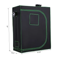 Outsunny Hydroponic Plant Grow Tent Reflective Mylar Obeservation Window Indoor Floor(m-3)