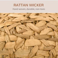 PawHut Elevated Cat House, 20.5" Natural Hyacinth Basket, Cozy and Breathable Design for Cats' Comfort and Circulation(m-4)