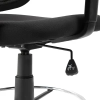 Vinsetto Ergonomic Studio Mid-Back Draft Chair with Adjustable Seat Height, Foot Ring, Armrest, 360° Swivel - Polyester(m-7)