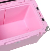 Outsunny 50 Quart Heavy Duty Ice Cooler Outdoor Insulated Cooling Box Easy Portable Cooling Bin Pink(m-10)