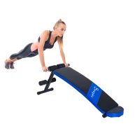 Soozier Crunch Board Ab Bench Curved Sit up Bench Ab Exercise Core Workout(m-6)