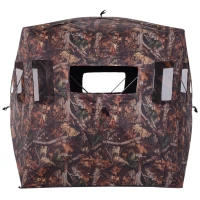 Outsunny Portable Ground Hunting Tent Shooting Birdwatching Blind Hide Tent w/ Carry Bag 2-3 Person Camouflage(m-4)