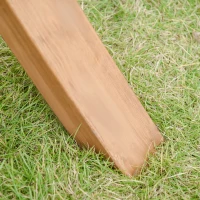 Outsunny Wooden Porch Swing Chair A-Frame Wood Log Swing Bench Chair With Canopy and Cushion for Patio Garden Yard(m-10)