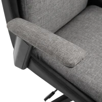 Vinsetto High Back Office Chair Computer Swivel Rolling Task Chair with Height Adjustable Comfortable with Armrests, Black/Deep Grey(m-14)