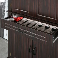 HOMCOM 71" Freestanding Kitchen Pantry Cabinet, Tall Storage Cabinet with 4 Doors and Drawer for Dining Room, Coffee(m-13)