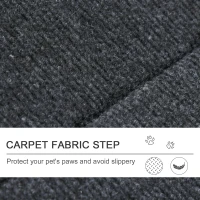 PawHut 2-in-1 Folding Dog Stairs and Ramp, Convertible Dog Ramp for Beds, Sofa, and Cars, Portable Folding Pet Ladder, Up to 110 Pounds(m-6)