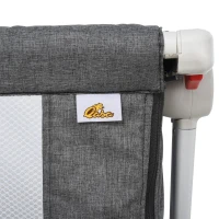 Qaba Baby Bassinet Bedside Sleeper Folding and Adjustable Baby Crib Diaper Changer Nursery Bed for 0-5 Months Infants with Wheels & 5 Height Levels, Dark Grey(m-12)