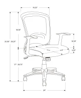 Monarch Ergonomic Swivelling Mid Back Office Chair - Black(m-4)