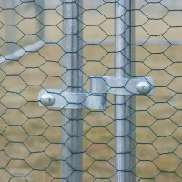 PawHut Large Chicken Coop Metal Chicken Run for Chickens with Waterproof and Anti-UV Cover, Flat Shaped Walk in Fence Cage Hen House for Outdoor and Yard Farm Use, 1.26" Dia, 9' x 24.9' x 6.5'(m-11)