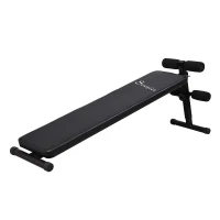 Soozier Folding Portable PRO Decline Sit Up Bench Fitness Ab Adjustable Height Black(m-1)