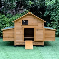 PawHut Wood Chicken Coop Poultry Hen House w/ nesting box Backyard(m-1)