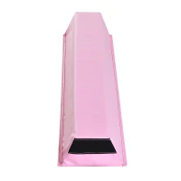 Soozier 4FT Sectional Floor Balance Beam Foam Gymnastic Training Low Height Beam for Kids Home Gym Pink(m-7)