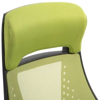Vinsetto Office Computer Chair Mesh High Back Lumbar Support Adjustable Height Padded Linen Swivel Green(m-9)