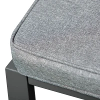 Outsunny 9 Pieces Patio Dining Sets with 4 Chairs, 4 Ottoman and Glass Table, Cushioned Seating and Back, Aluminum Frame, Space Saving for Lawn, Garden, Backyard(m-8)