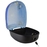 HOMCOM Motorcycle Trunk Tour Tail Box Luggage Storage Case  17L Capacity(m-4)