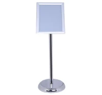 HOMCOM 8"x12" Adjustable T-Sign Poster Stand Pedestal Dispaly Frame(m-2)