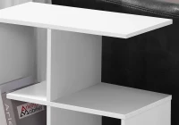 Monarch 24" Modern Wood Grain Open Shelf Elevated Base Side Accent Table - White Finish(m-3)