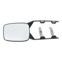 HOMCOM Set of 2 Universal Clip-on Towing Side Mirror Adjustable Extensions View Black(m-2)