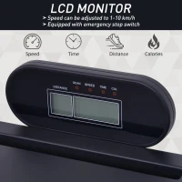 Soozier Foldable Electric Motorized Treadmill Running Machine with 12 Pre-Set Programs 7.5 MPH Max Speed LCD Display for Home Use - Black(m-4)