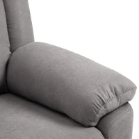 HOMCOM Electric Power Lift Recliner Massage Sofa Linen Surface w/ 8 Vibration Points 2 Remote, Living Room Office Furniture - Grey(m-16)