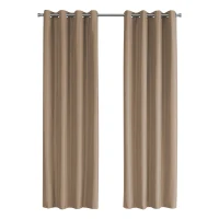 Monarch 52" x 84" Room Darkening Curtain Panels (Set of 2), Textured Finish - Brown(m-1)