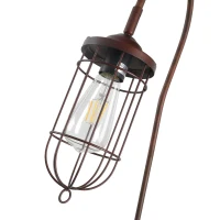 HOMCOM Vintage Floor Lamp Rotatable Lampshade E26 Socket Pin Living Room Steel Bronze(m-8)