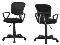 Monarch Ergonomic Swivelling Adjustable Juvenile Curved Mid Back Office Chair - White / Black(m-1)