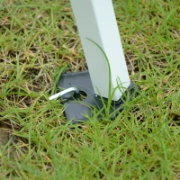 Outsunny 10x10ft Pop Up Tent Outdoor Canopy Event Sunshade Shelter w/ Slant Leg and Carrying Bag White(m-5)