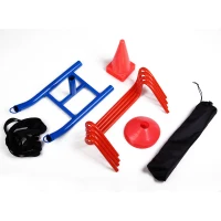 Soozier Speed Agility Sports Training Kit Ladder Hurdles Cones Marker Sled All Sports Athletic Exercise(m-4)