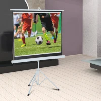 Homcom 84" Portable Projection Screen 4:3 Home Cinema Folding Adjustable Tripod Stand(m-1)