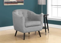 Monarch Tufted Mosaic Velvet Accent Barrel Tub Chair - Grey(m-2)