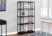 Monarch 60" Contemporary Open Concept 4 Shelf Bookshelf - Black(m-2)