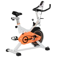 Soozier Exercise Bike, Indoor Cycling Stationary Bike, Belt Drive with Comfortable Cushion, Heart Rate, Adjustable Seat and Handlebar, LCD Monitor for Home Gym Cardio Workout(m-10)