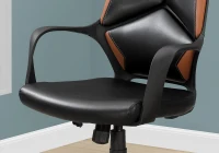 Monarch Ergonomic Swivelling High Back Leather-look Executive Office Chair - Black / Brown(m-3)