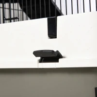 PawHut Spacious Rolling Small Animal Cage, Rabbit Pet Play House with Platform Ramp, Ideal for Indoor Play & Comfort(m-13)